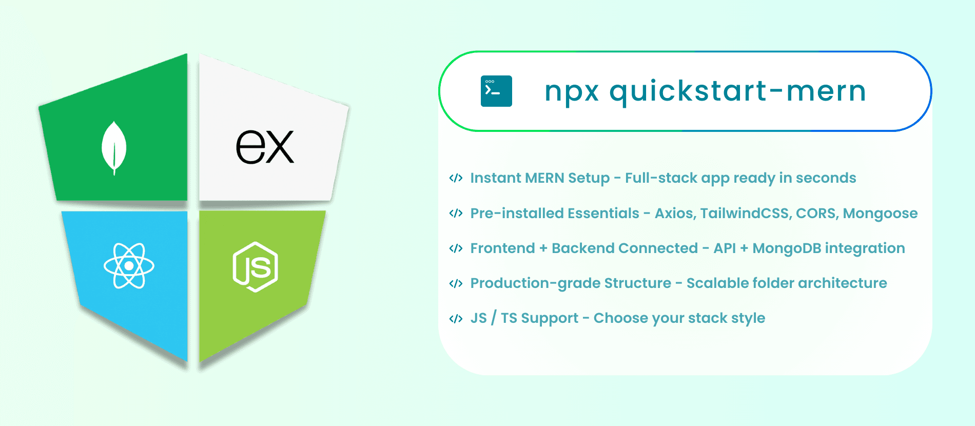 npx quickstart-mern screenshot